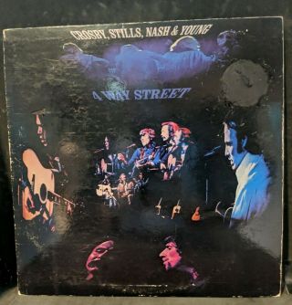 Crosby,  Stills,  Nash & Young 4 Way Street Lp White Label Promo Mono Vinyl Rare
