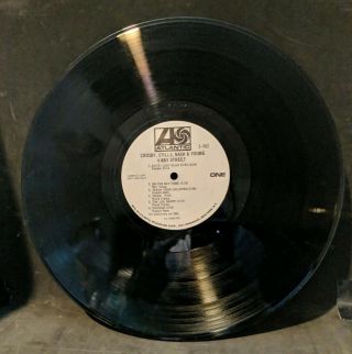 Crosby,  Stills,  Nash & Young 4 Way Street LP White Label Promo Mono Vinyl Rare 7