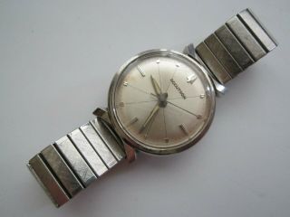 Vintage Bulova Accutron M7 Stainless Steel Watch Bow Tie Lugs Nr