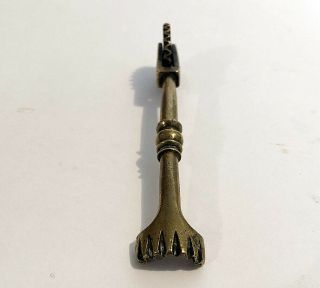 Early English BRASS CULINARY PIE JIGGER / CUTTER / CRIMPER,  18th or 19th century 5