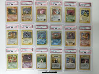 Pokemon Complete Psa 9 /8 Gym Heroes Card Set /132 Holo Rare 1st Edition