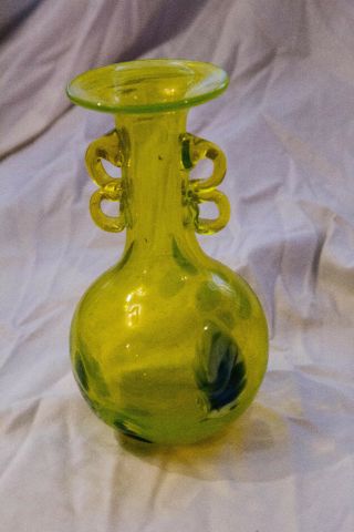 Rare Early Antique Hand Blown Art Glass Vase