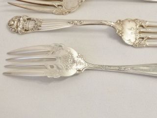 TOWLE GEORGIAN STERLING SILVER 7 SALAD FORKS NO MONOGRAM 3