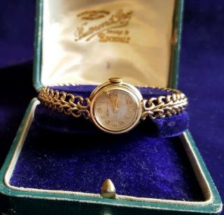 Jaeger Lecoultre Watch 9ct 375 Gold Vintage