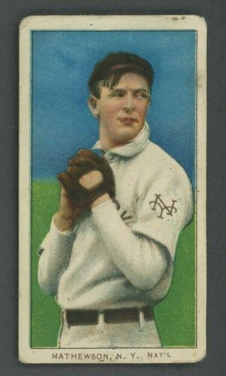 T206 Christy Mathewson Hof Dark Cap Cycle 350 Rare Back " Tough Card "