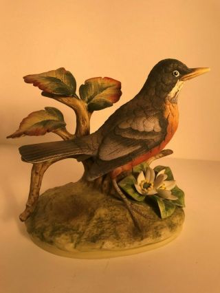 Robin By Andrea Porcelain Bird Statue