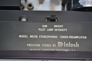 McIntosh MX110Z Vacuum Tube Stereo FM Radio Tuner Preamplifier - Vintage 10