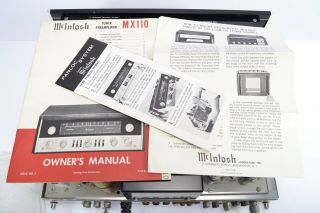 McIntosh MX110Z Vacuum Tube Stereo FM Radio Tuner Preamplifier - Vintage 5