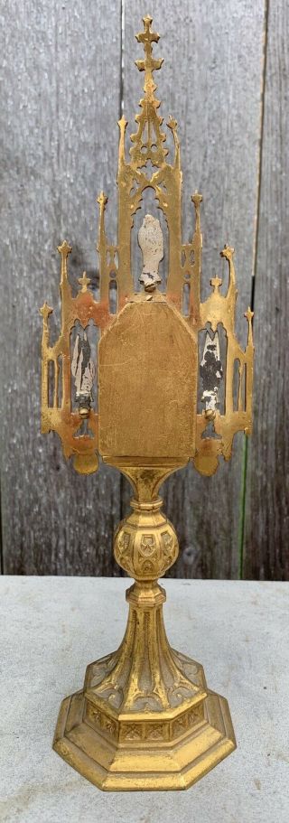 Rare Bronze Antique Reliquary Monstrance Gothic NR 4