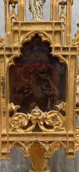 Rare Bronze Antique Reliquary Monstrance Gothic NR 7