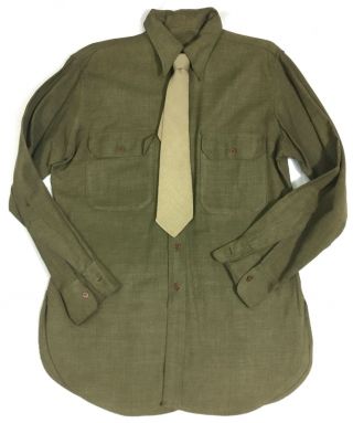 Ww2 Us Army Wool Dress Uniform Shirt A39
