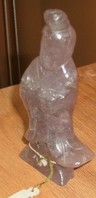 Antique Chinese Hand Carved Amethyst Buddha Figurine 4 