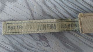 WWII BRITISH 1964 CANVAS VICKERS AMMO BELT 2