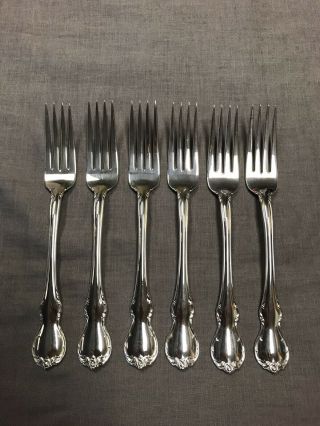 Six Towle Sterling Silver French Provincial Dinner Forks No Monograms