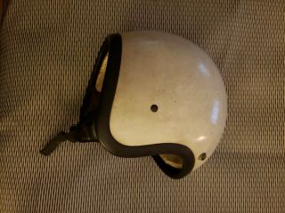 VINTAGE BELL RT TOPTEX HELMET MOTORCYCLE WHITE SIZE 7 1960 ' s 8