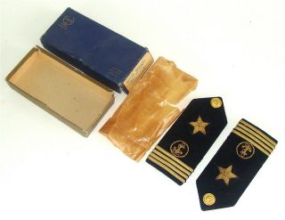 Boxed Wwii U.  S Merchant Marine Academy Usms Officer Boards
