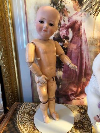 Hard To Find Antique 189 Closed Mouth 14” Child Doll.  As Found