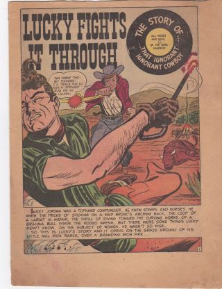 Lucky Fights It Through Extremely Rare Anti - Vd Kurtzman Promotional Comic