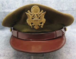 Vintage Ww2 U.  S.  Army Officers Visor Cap Jacob Reed’s Sons Philadelphia