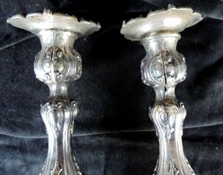 Graff Washburn and Dunn,  York,  NY Floral STERLING Candle Sticks early 1900 ' s 5