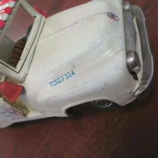 Vintage TIN LITHO FORD F334 FLAVOR ICE CREAM CAR TRUCK FRICTION w/ORIG BOX 5