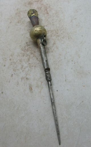Ancient Roman Silver And Gold Gilded Pin Or Implement.  Needs Research