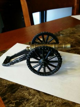 Vintage Penncraft Cast Iron,  Brass Civil War Cannon Mt.  Penn Pa