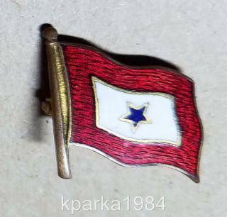 Ww1 - Ww2 Era Us Blue Star Son In Service Flag Pin