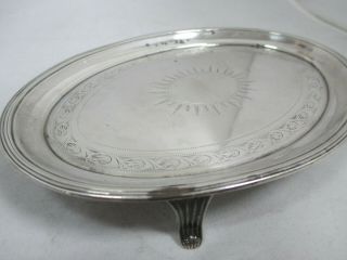 Antique Sterling Silver 6 " Inch Oval Tray By Bateman C.  1802