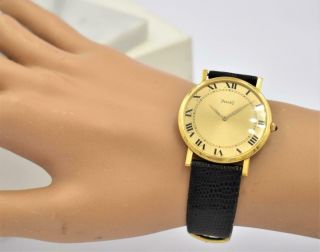 Rare Men ' s 18K Yellow Gold Piaget Wristwatch Ref 903 Circa 1970 ' S 2