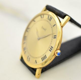 Rare Men ' s 18K Yellow Gold Piaget Wristwatch Ref 903 Circa 1970 ' S 3