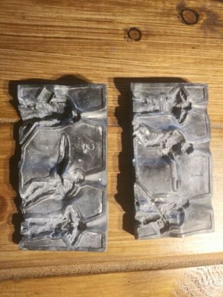 Lead Soldier Mold With 3 Soldiers Ww2,  American