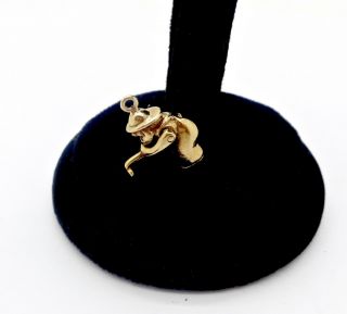 Heavy Vintage 14k Solid Gold Movable Gardener W/hoe Charm
