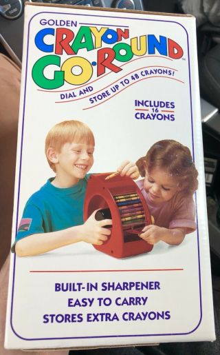 CRAYON GO - ROUND by Golden,  1990.  Complete.  Vintage Toy.  Crayola Compatible 3