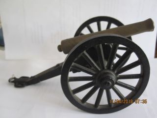 Vintage Brass & Cast Iron Scale Model Gettysburg Cannon By Mf Co.  C - 1/3 Display