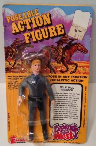 Vintage Empire 1981 Legends of the West WILD BILL HICKOK Figure on Card 2
