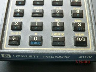 VINTAGE HP - 41CV Programmable Calculator w/Case,  Stat & Math Mdls 5