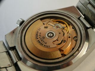 vintage HELVETIA WATERSTAR II diver automatic wristwatch from 1970´s runs ok 8