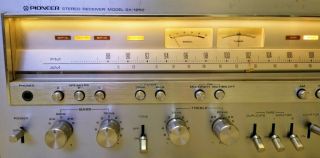 Vintage 1970 ' s PIONEER SX - 1250 AM/FM 160W Stereo Receiver Wood Cabinet 2
