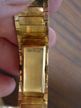 Women ' s Diamond Encrusted Eloga 14 Kt.  Gold Peekaboo Bracelet Watch Rare 4