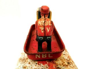 60s ANTIQUE TOY BUS NBC RADIO TELEVISION RCA VICTOR & NIPPER DOG LOGO 6