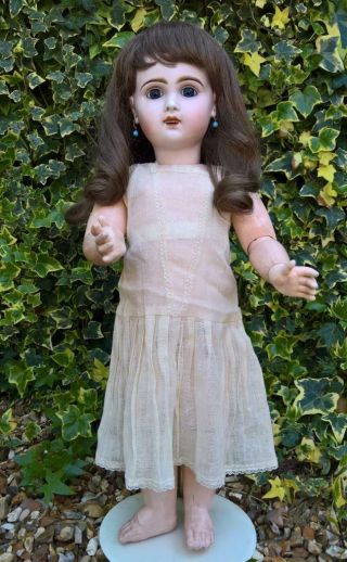 Antique French Bebe Jumeau Bte S G D G Depose Size 11 Bisque Head Doll 24 
