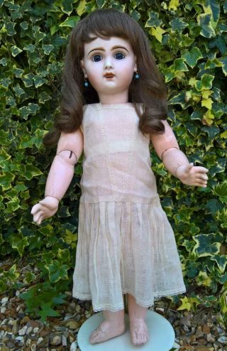 Antique French Bebe Jumeau Bte S G D G Depose Size 11 Bisque Head Doll 24 