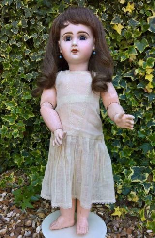 Antique French Bebe Jumeau Bte S G D G Depose Size 11 Bisque Head Doll 24 