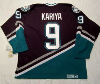 Paul Kariya Size Xl - Anaheim Mighty Ducks Ccm 550 Vintage Series Hockey Jersey