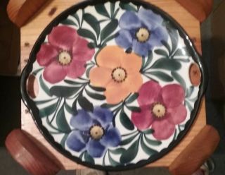 Vintage Smf Schramberg Germany Hand Painted Floral Plate: Made In Germany