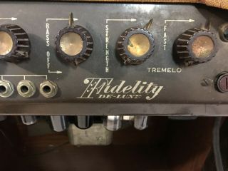 RARE Vintage Fidelity De - Luxe Combo Tube Amplifier Guitar Amp 1950 ' s? 10