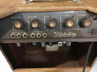 RARE Vintage Fidelity De - Luxe Combo Tube Amplifier Guitar Amp 1950 ' s? 7
