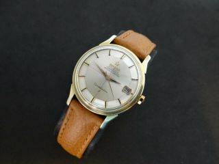 Vintage Omega Constellation Pie Pan Gold & Steel Automatic Dial Cal 561