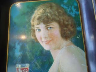 Vintage 1924 Coca Cola Coke Advertising Tray Woman with Soda 3